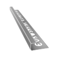 Square Edge Tile Profile, Stainless Steel, Brushed Finish, 12mm Height,2.5 LM Long