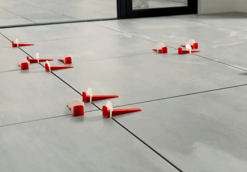 Self-levelling wedge for floor and wall tile installation